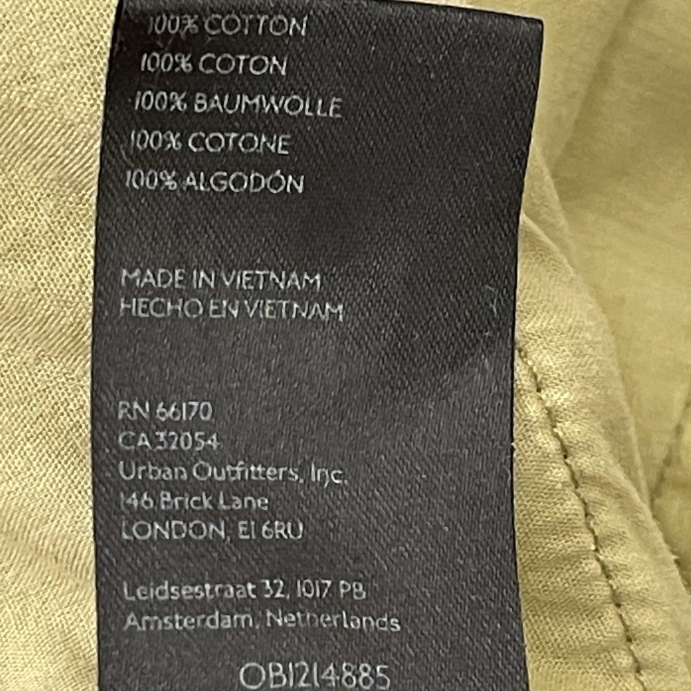 BDG Urban Outfitters Corduroy Ankle Pants Yellow TRASHED Streetwear Grunge Sz 29 - Picture 8 of 14